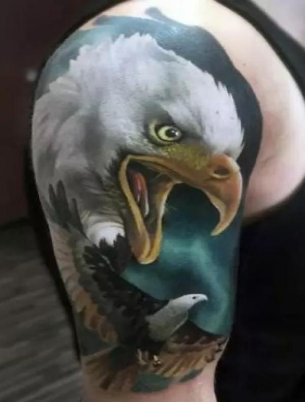 BALD EAGLE HEAD TATTOO BY NATHAN SMITH by NathanLeeSmith on DeviantArt
