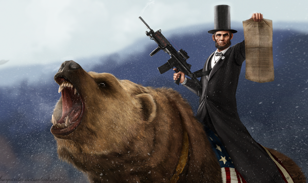 abe_lincoln_riding_a_grizzly_by_sharpwriter