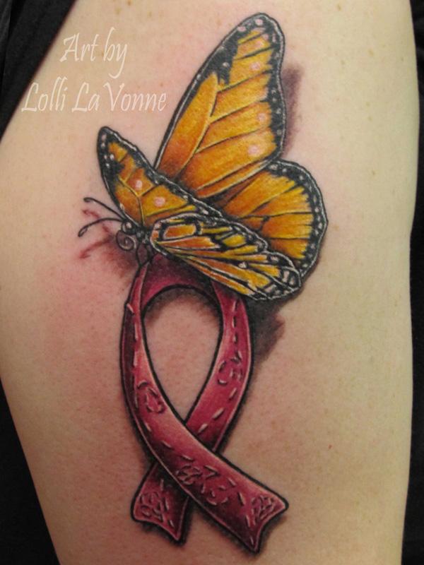 Screaming 4 Tattoos  on Instagram Cancer  ribbon tattoo  by George