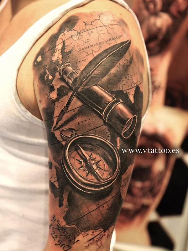 Tattoo Design 3D Compass Digital Download - Etsy