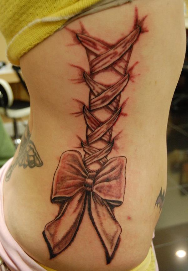 47 Brilliant Bow Tattoos On Thigh