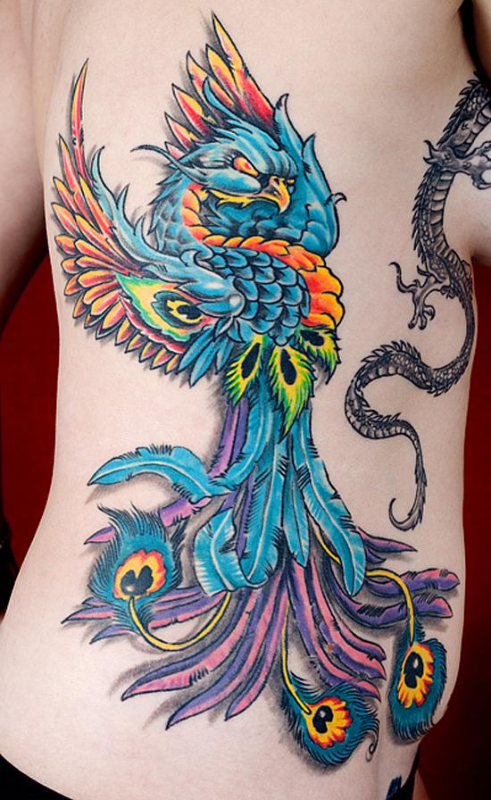 Tato Naga Tiga Dimensi Moa Gambar