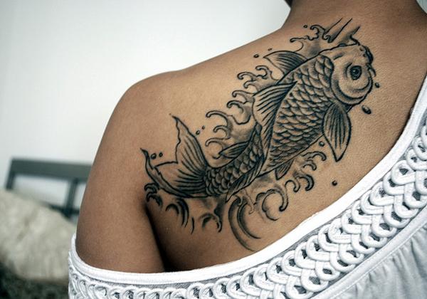 koi fish tattoos outline