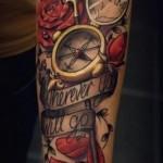 100 Awesome Compass Tattoo Designs