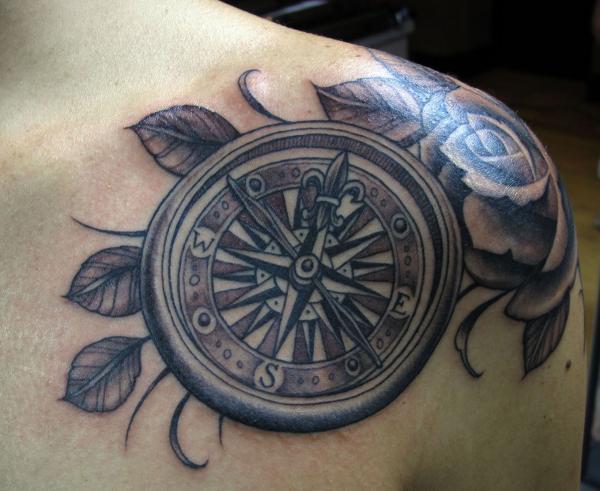 20 Cool Compass Tattoo Designs & Meaning - The Trend Spotter