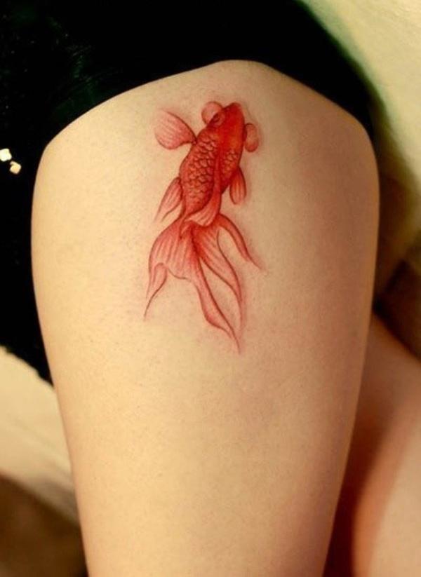 Living Jewels GoldFish Tattoo Design — LuckyFish, Inc. and Tattoo Santa  Barbara