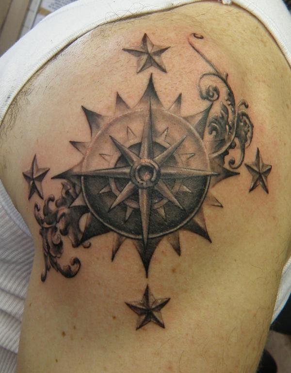 26+ Arrow Compass Tattoo Simple Images