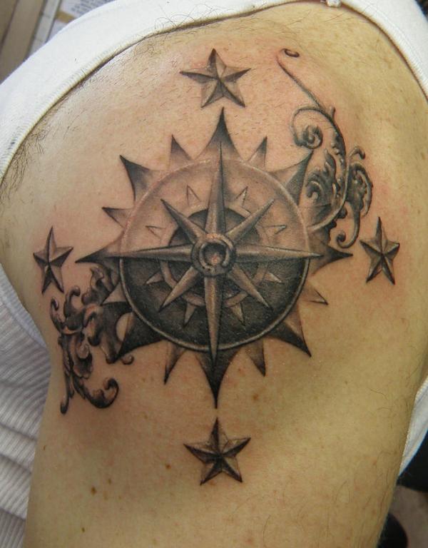 Compass tattoo hi-res stock photography and images - Alamy