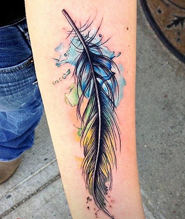 50 Beautiful Feather Tattoo Designs | Art and Design