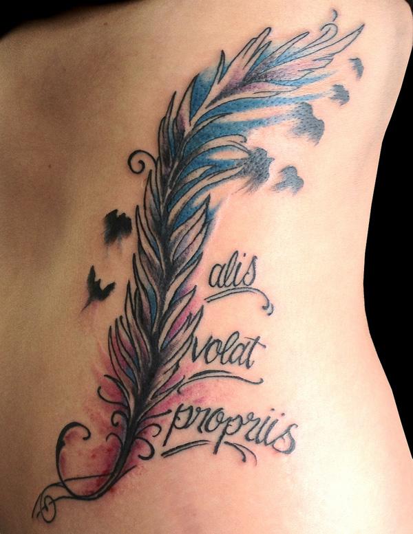 50 Beautiful Feather Tattoo Designs Art and Design