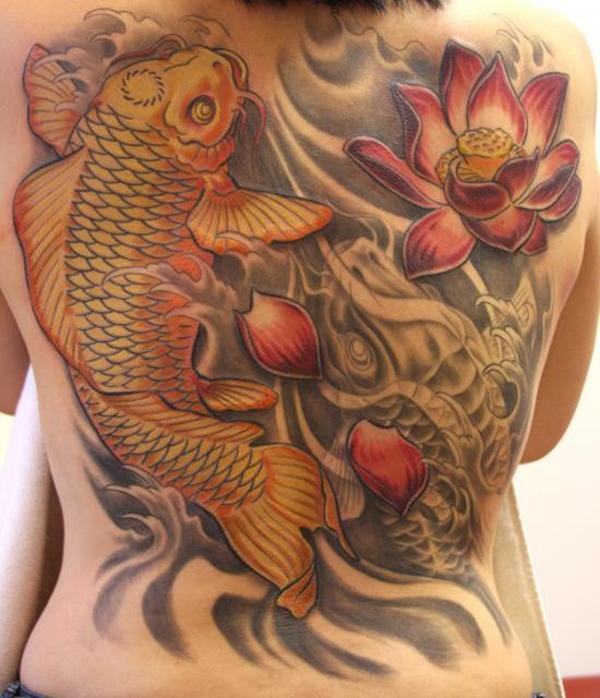 koi fish tattoos outline