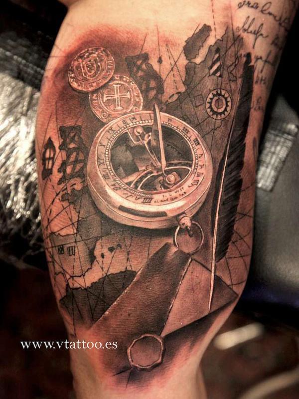 Best compass and ship tattoos for sailors and travelers