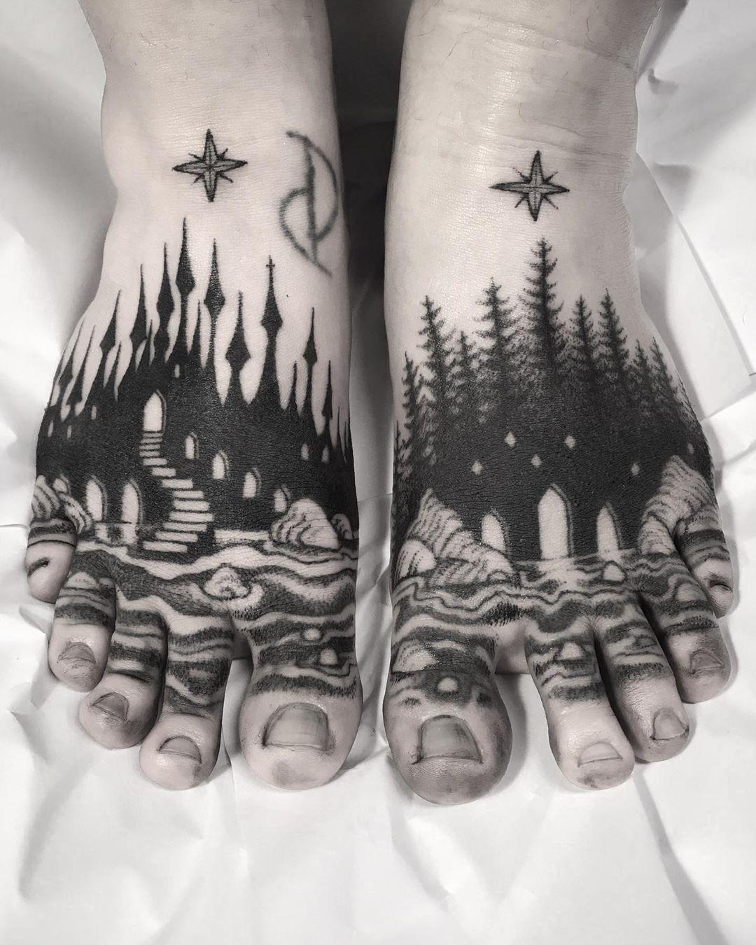 Font Foot Tattoo