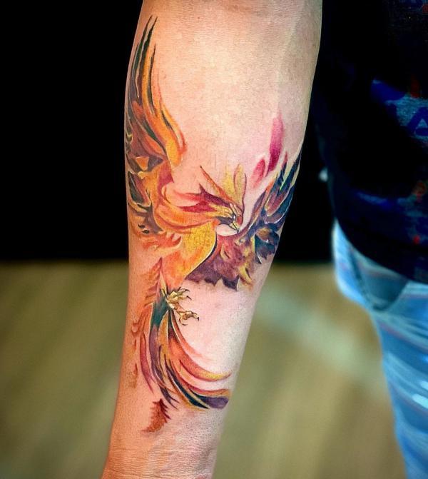 phoenix tattoo on calfTikTok Search