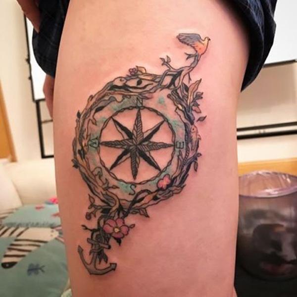 20+ Compass Tattoos | Tattoofanblog