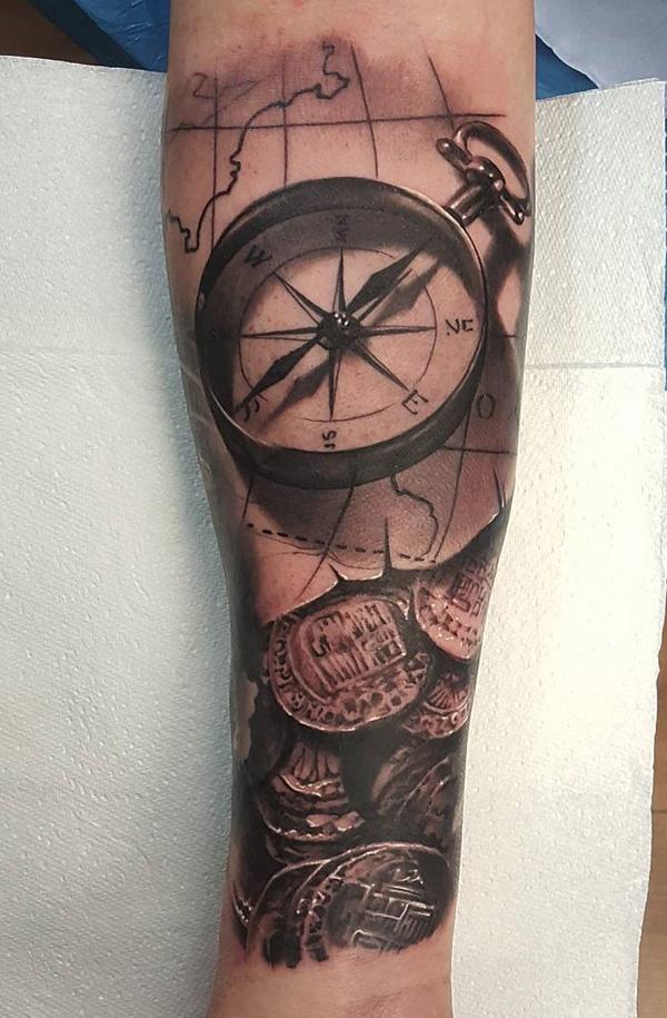 compass-and-coin-tattoo-78