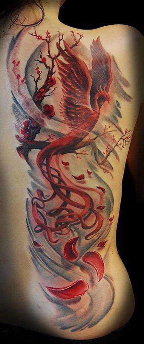 Phoenix full back tattoo by Louis Santos | Louis Santos Tattoo