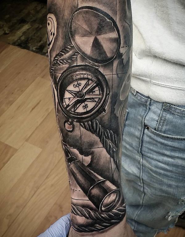 35 Amazing Compass Tattoo Designs To Try In 2023