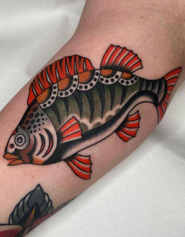 american traditional fish tattoo