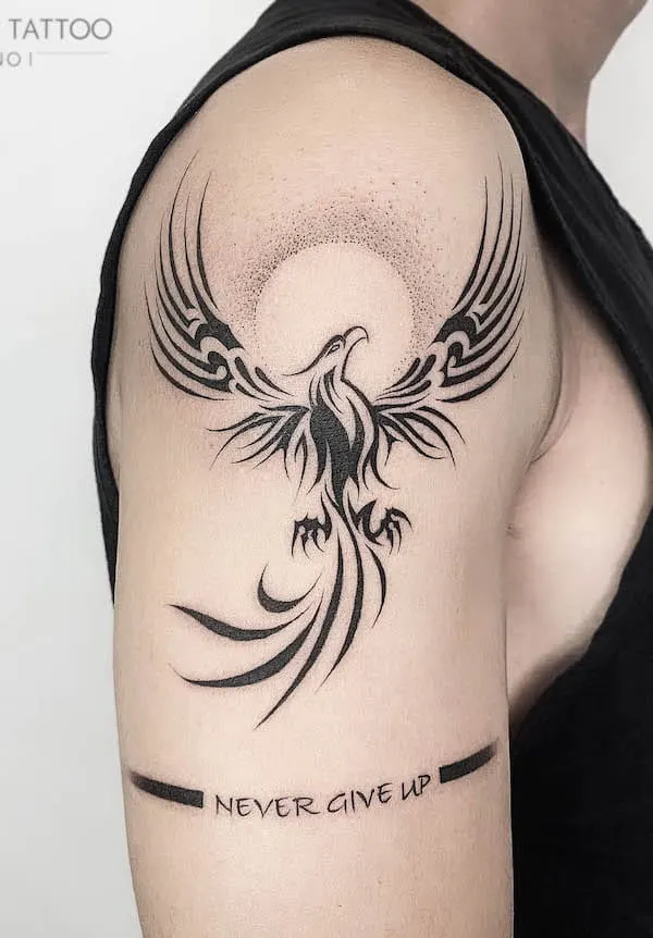 60 Phoenix Tattoos - Rise of a Mythological Bird