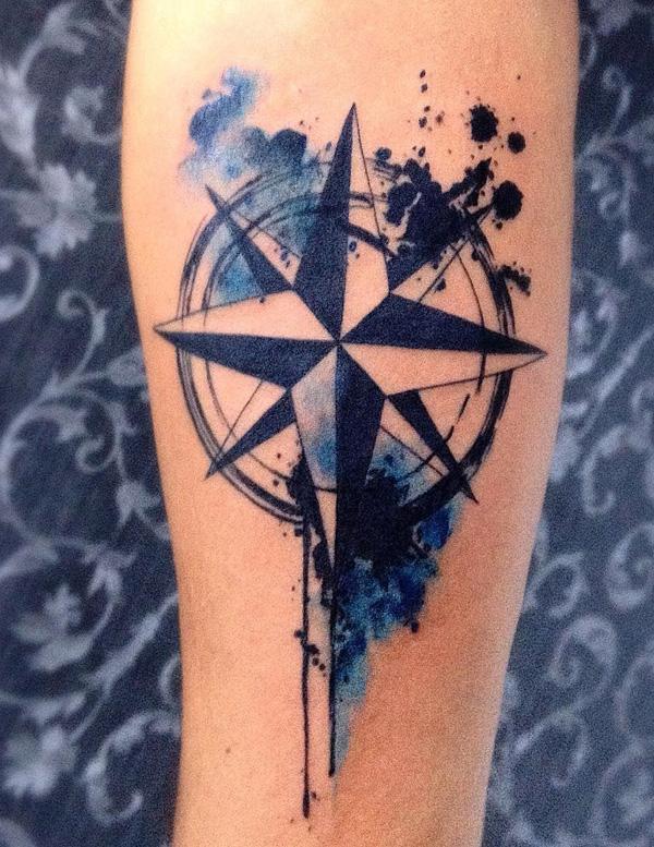 100 Awesome Compass Tattoo Designs Art And Design