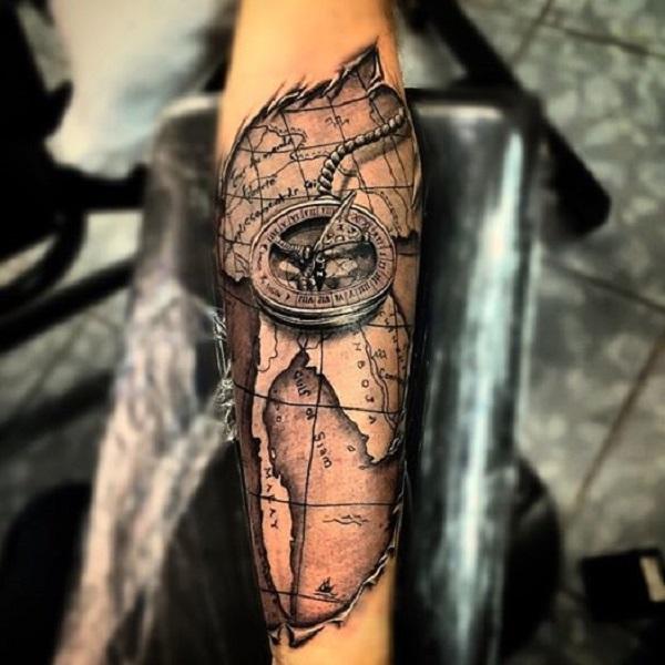 Download Anchor Compass Tattoo Shoulder Images