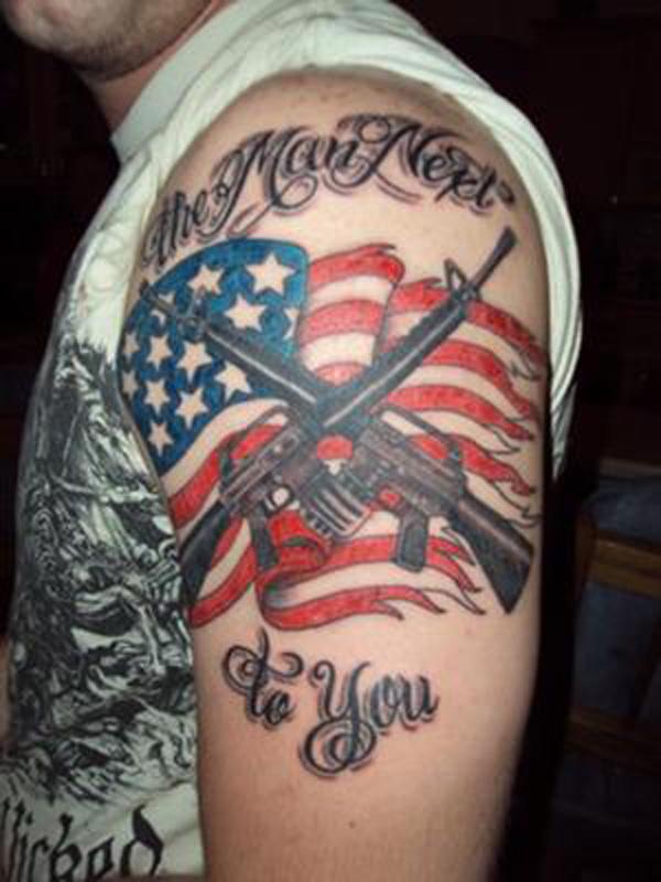 American flag tattoo ripping from the skin on the arm  American flag tattoo  Patriotic tattoos Tattoos