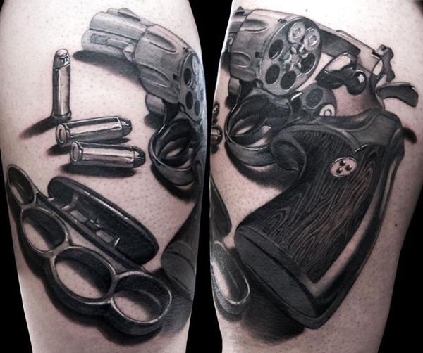 35 Awesome Gun Tattoo Designs | Cuded