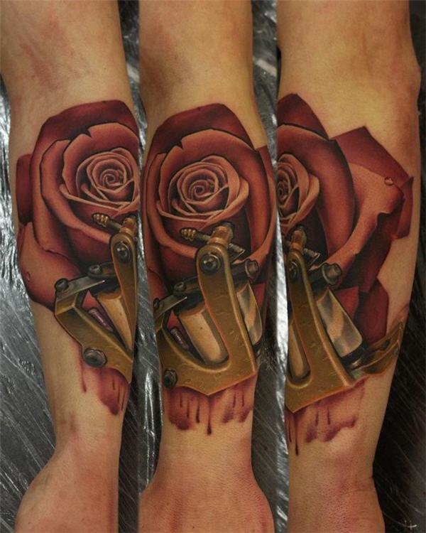 24 locked rose on sleeve
