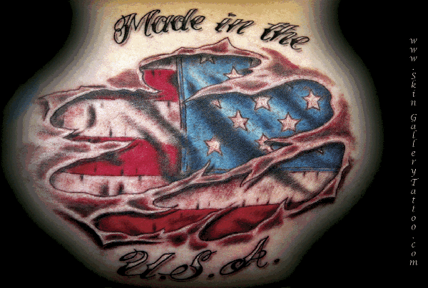 American Flag Tattoo Outline