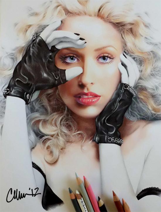 35 Christina Aguilera Drawing by live4artinla