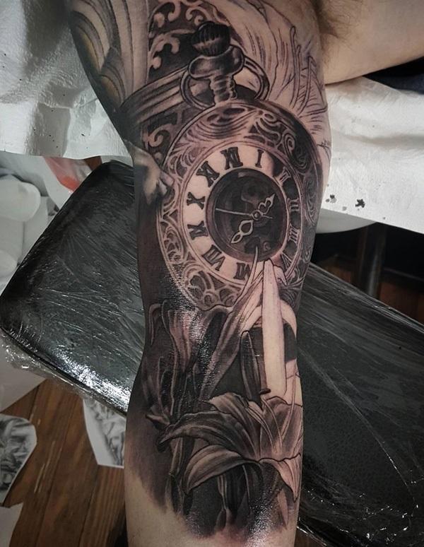 3d-pocket-watch-and-lily-tattoo-46