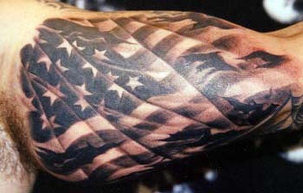 53 Popular  Patriotic Flag Tattoos To Ink On The Shoulder  Psycho Tats