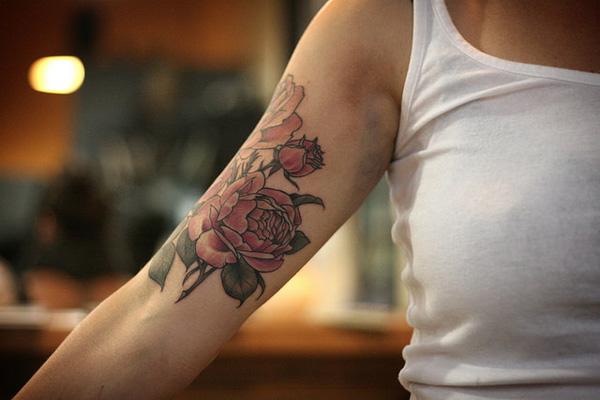 42 halfsleeve tattoo for girl