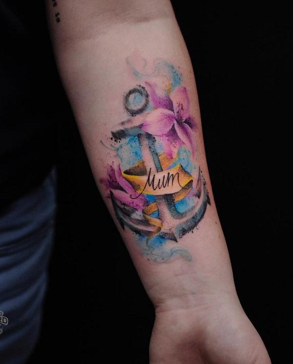 Details 73 anchor and flower tattoo  thtantai2