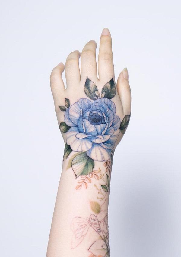 50 Cute Flower Tattoos On Hand  Tattoo Designs  TattoosBagcom