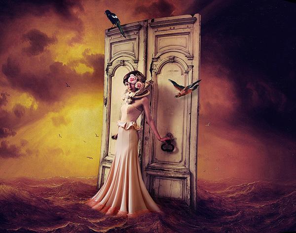 Doorway in the debris by Miss Aniela