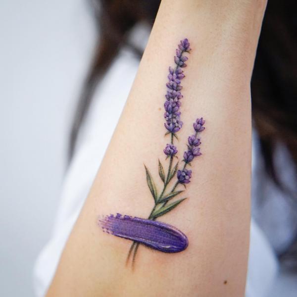 Illustrative Lavender Temporary Tattoo - Set of 3 – Tatteco