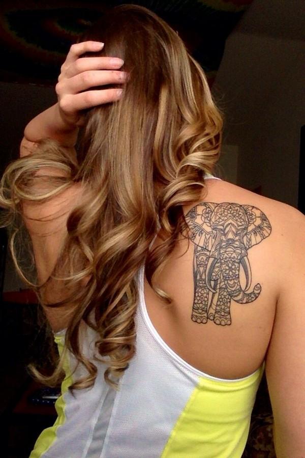 elephant tattoo for women