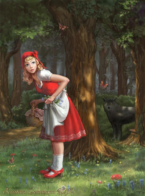 grimm__s_fairytales__1___little_red_riding_hood_by_Kristina Gehrmann