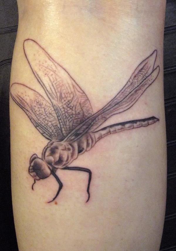 dragonfly tattoo Black and grey dragonfly tattoo