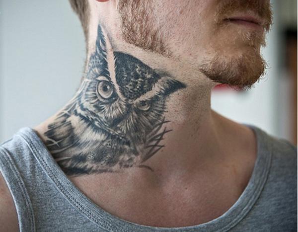 Mens Side Neck Tattoos
