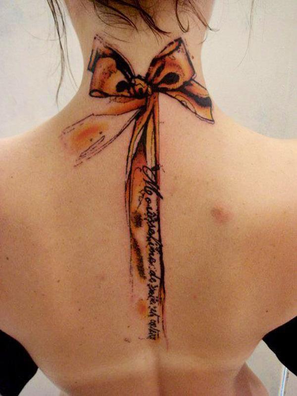 35 Best Back Tattoo Designs  Images For Girls  Heart Bows  Makeup