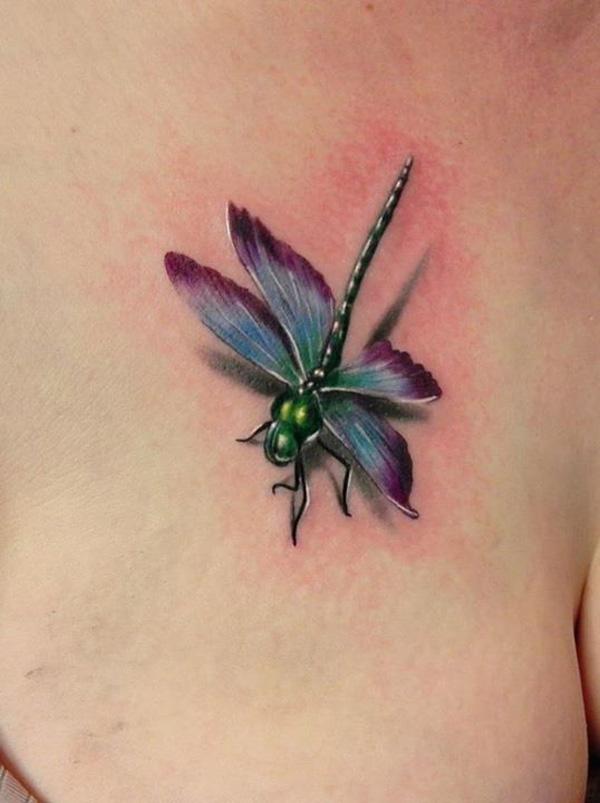 dragonfly tattoo chest  Tattoos Chest tattoo Compass tattoo