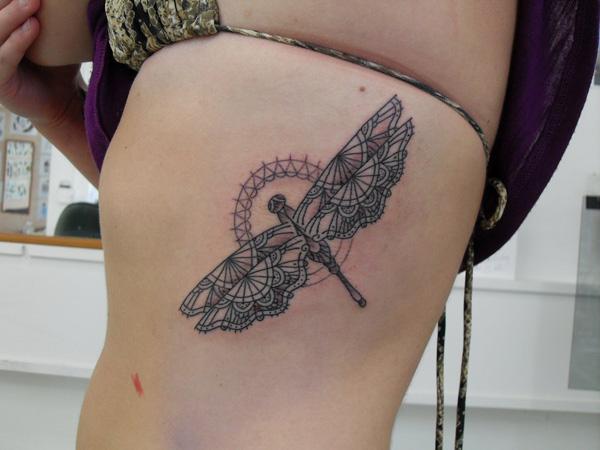 33 dragonfly tattoo Feminine Dragonfly side tattoo