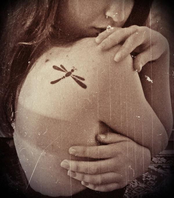 46 dragonfly tattoo Small dragonfly tattoo on back