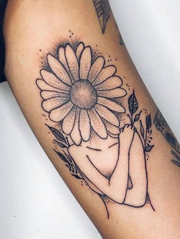 Abstract sunflower floral head