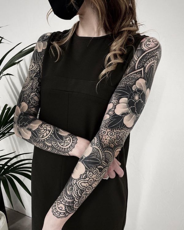 260 Tattoo Sleeve Vector Illustrations RoyaltyFree Vector Graphics   Clip Art  iStock