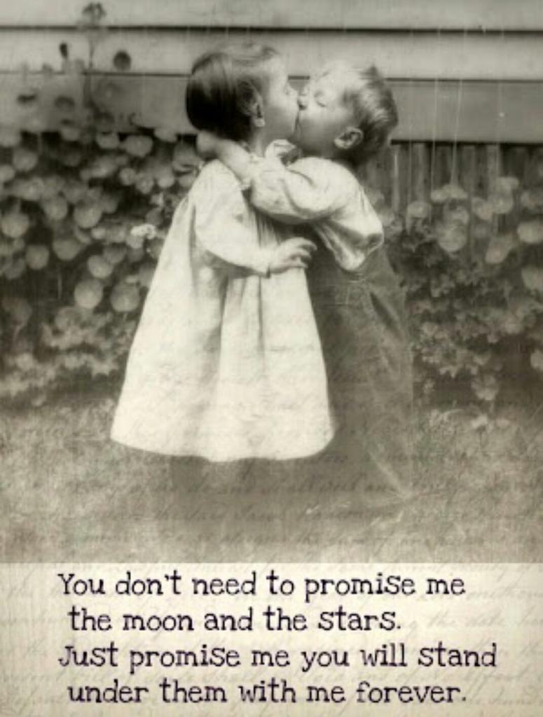 You dont need to promise me the moon and the stars. Just promise me you will stand under them with me forever
