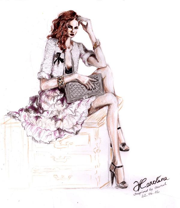 18 fashion sketches by Karolina